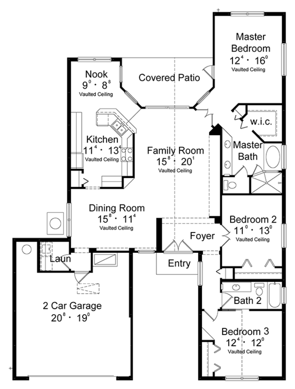 House Plan Design - Mediterranean Floor Plan - Main Floor Plan #417-845