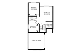 Floor Plan - Lower Floor for Craftsman House Plan #132-292 - 5 bed, 3.5 bath