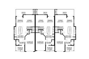 Floor Plan - Main Floor for Traditional House Plan #1042-13 - 9 bed, 6 bath