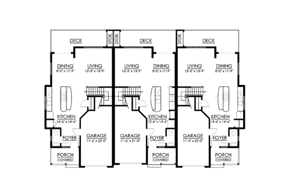 Floor Plan - Main Floor for Traditional House Plan #1042-13 - 9 bed, 6 bath