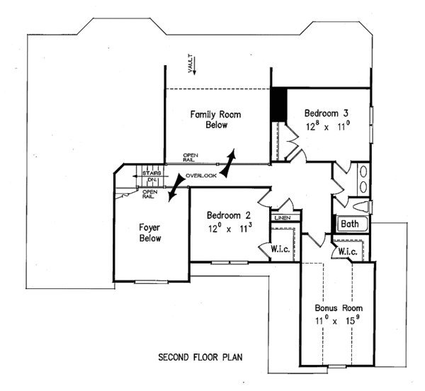 Architectural House Design - Mediterranean Floor Plan - Upper Floor Plan #927-312