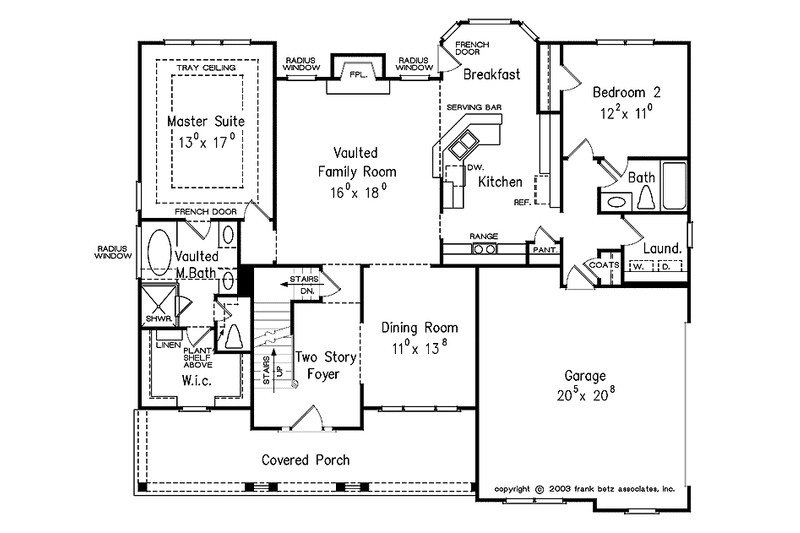 House Blueprint - Floor Plan - Main Floor for Country House Plan #927-901 - 4 bed, 3 bath