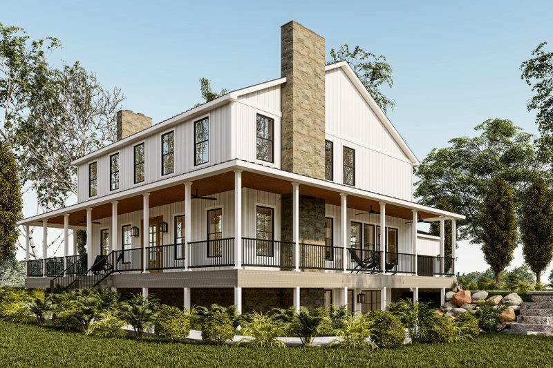House Plan Design - Exterior - Front Elevation 5 for Farmhouse House Plan #1089-16 - 5 bed, 4.5 bath