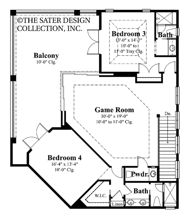 Home Plan - Mediterranean Floor Plan - Upper Floor Plan #930-416