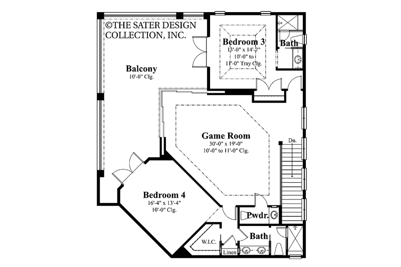 Architectural House Design - Floor Plan - Upper Floor for Mediterranean House Plan #930-416 - 4 bed, 4 bath