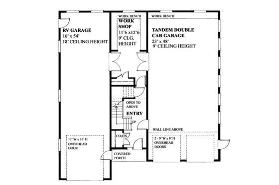 Floor Plan - Main Floor for Traditional House Plan #118-166, 0 bath