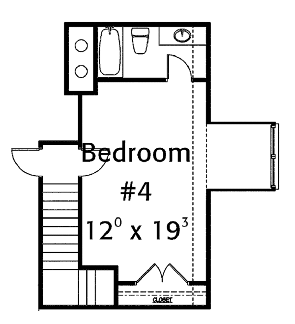 Home Plan - Bungalow Floor Plan - Upper Floor Plan #429-376