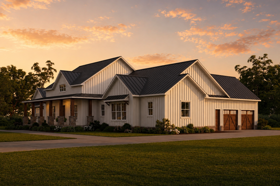 Exterior - Other Elevation 1 for Farmhouse House Plan #1117-48 - 3 bed, 3 bath