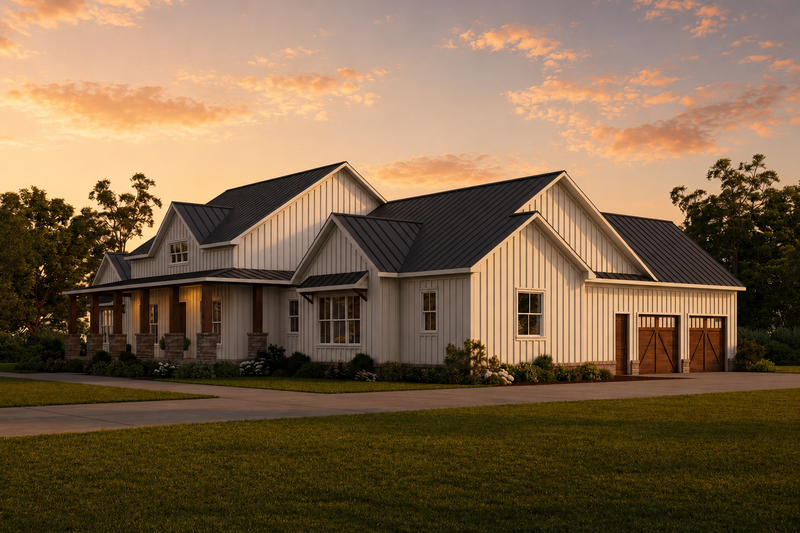 Architectural House Design - Exterior - Other Elevation 1 for Farmhouse House Plan #1117-48 - 3 bed, 3 bath