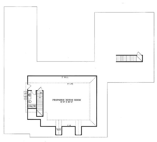 House Plan Design - Country Floor Plan - Upper Floor Plan #17-2754