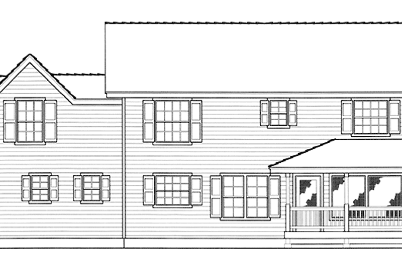 Dream House Plan - Exterior - Rear Elevation for Country House Plan #1037-35 - 3 bed, 2.5 bath