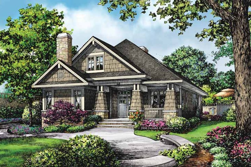 Dream House Plan - Craftsman Exterior - Front Elevation Plan #929-847