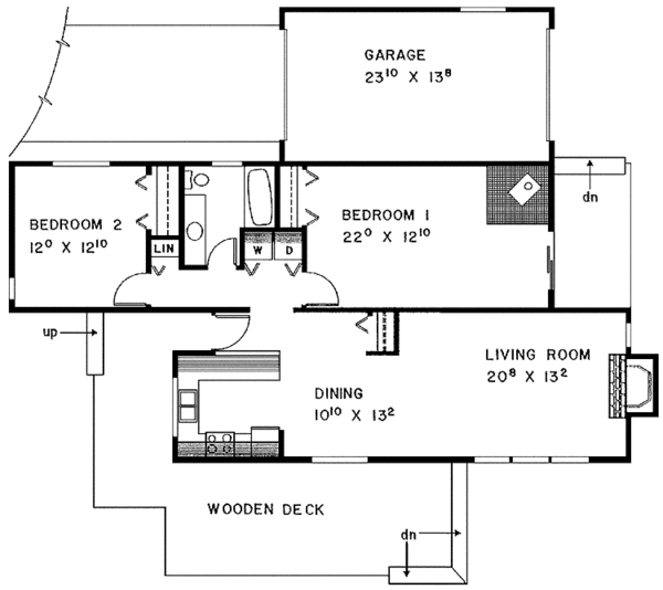 Architectural House Design - Contemporary Floor Plan - Main Floor Plan #60-773