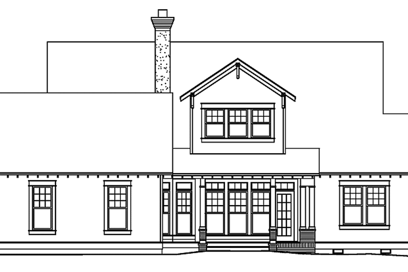 Home Plan - Exterior - Rear Elevation for Craftsman House Plan #929-316 - 3 bed, 2.5 bath