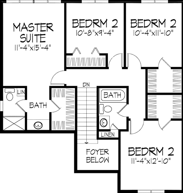Home Plan - Contemporary Floor Plan - Upper Floor Plan #51-759