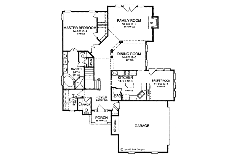 Home Plan - Floor Plan - Main Floor for Cottage House Plan #952-99 - 3 bed, 2.5 bath