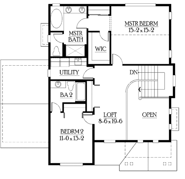 Dream House Plan - Craftsman Floor Plan - Upper Floor Plan #132-355
