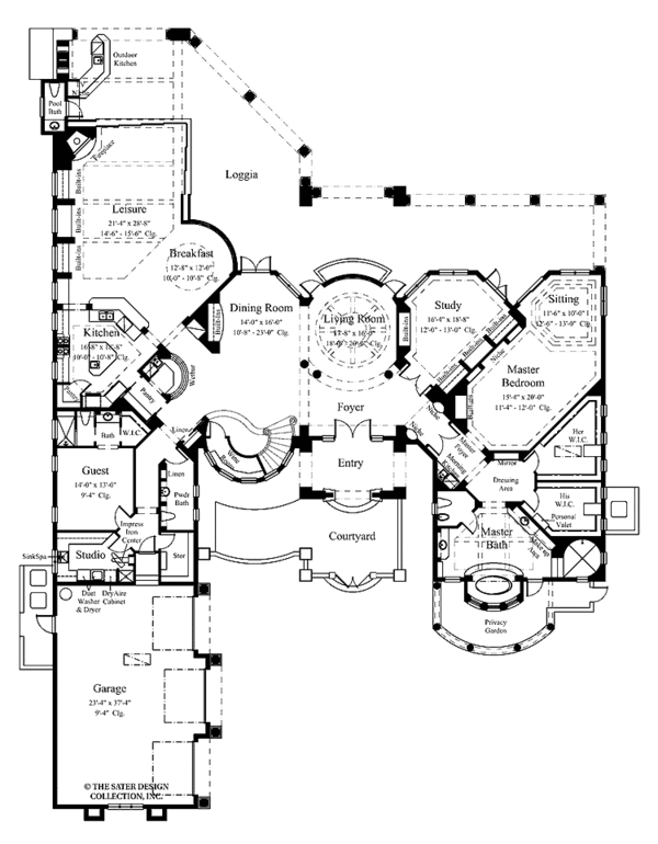 Home Plan - Mediterranean Floor Plan - Main Floor Plan #930-54