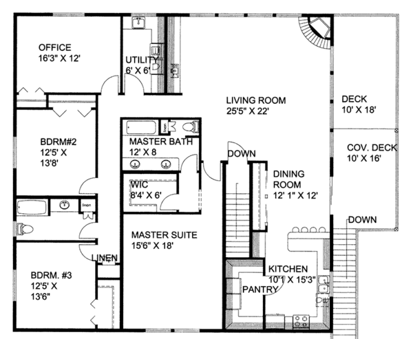 Dream House Plan - Traditional Floor Plan - Upper Floor Plan #117-867