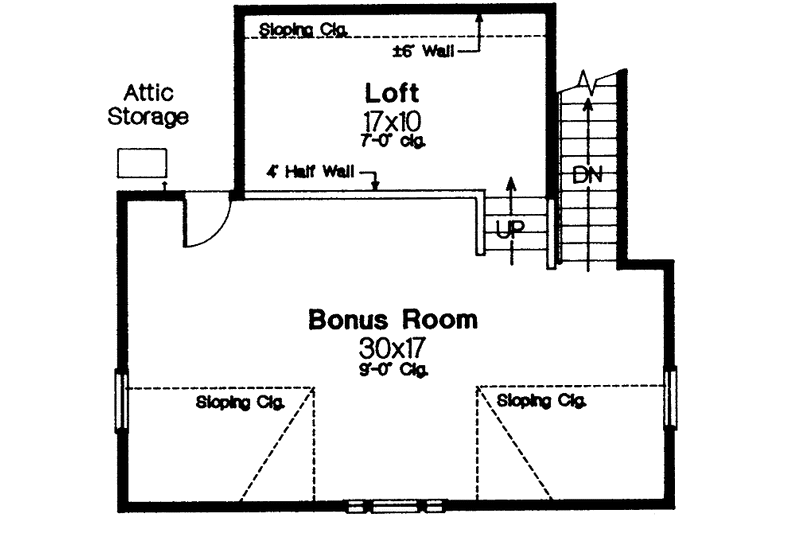 Dream House Plan - Floor Plan - Other Floor for Craftsman House Plan #310-1009 - 4 bed, 2.5 bath
