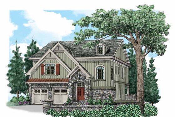 Exterior - Front Elevation 3 for Traditional House Plan #927-538 - 4 bed, 3 bath