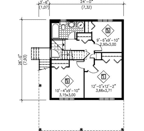 Traditional Floor Plan - Main Floor Plan #25-2280