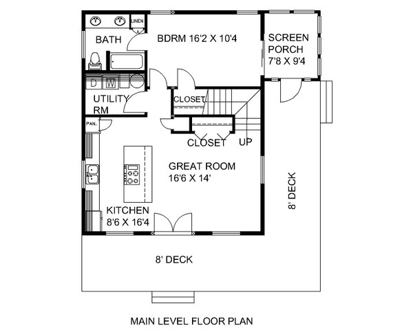 Craftsman Floor Plan - Main Floor Plan #117-987