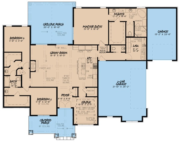 House Plan Design - European Floor Plan - Main Floor Plan #923-80