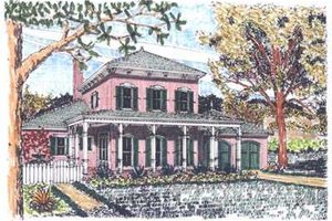 Colonial Exterior - Front Elevation Plan #76-104