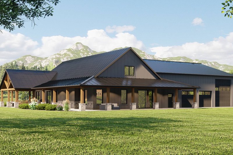 House Blueprint - Exterior - Rear Elevation for Country House Plan #1064-279 - 3 bed, 2.5 bath