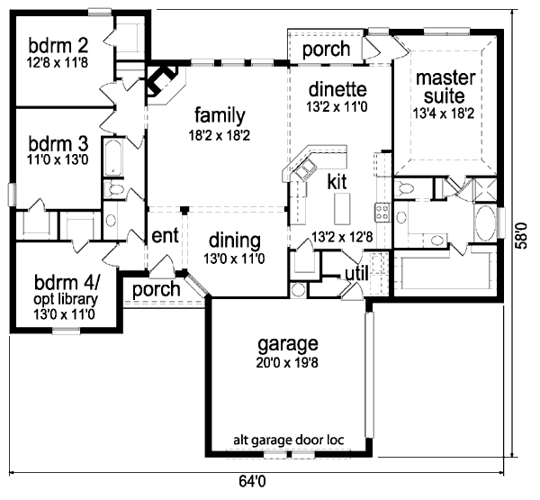 Dream House Plan - Traditional Floor Plan - Main Floor Plan #84-359