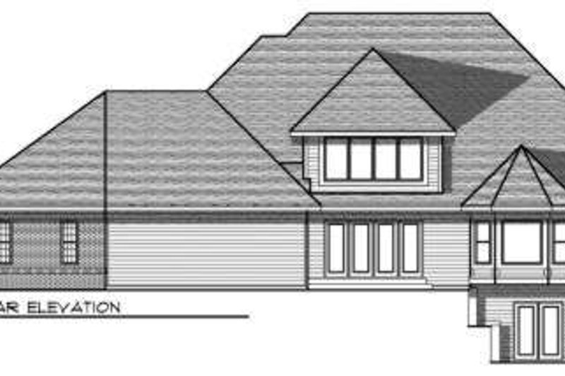 House Plan Design - Exterior - Rear Elevation for Traditional House Plan #70-695 - 3 bed, 3.5 bath