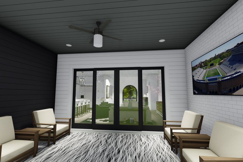 House Blueprint - Exterior - Outdoor Living for Traditional House Plan #1069-35 - 4 bed, 4.5 bath