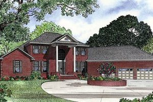 Southern Exterior - Front Elevation Plan #17-629