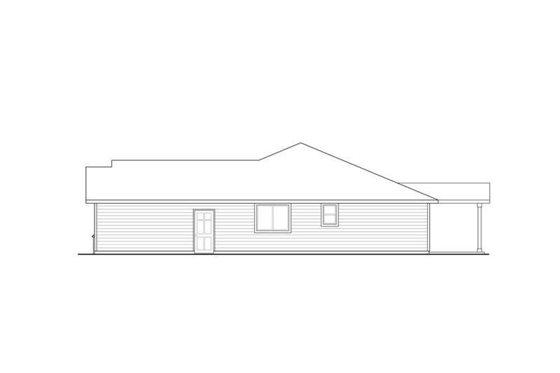 House Design - Exterior - Other Elevation 1 for Ranch House Plan #124-1353 - 3 bed, 2 bath