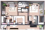 Barndominium Style House Plan - 3 Beds 3.5 Baths 2992 Sq/Ft Plan #44-300 Floor 