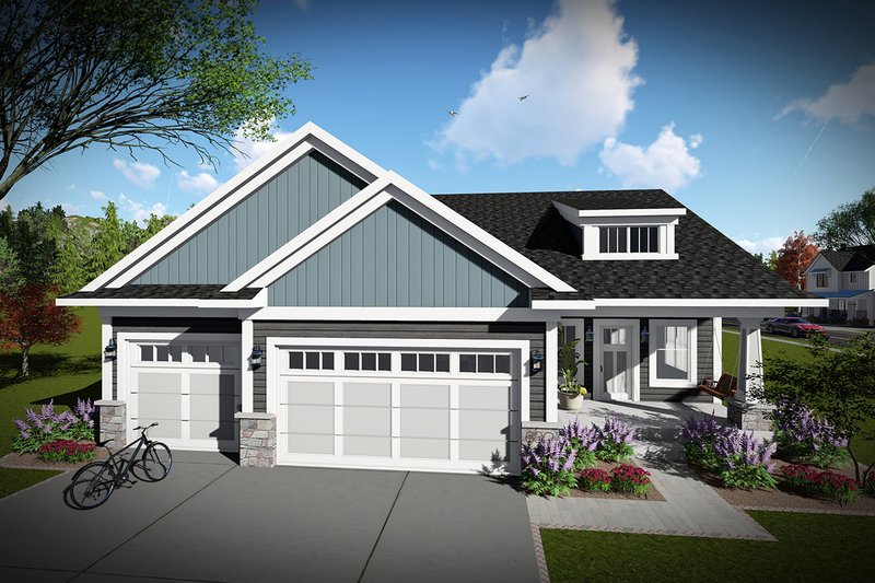 Dream House Plan - Ranch Exterior - Front Elevation Plan #70-1457