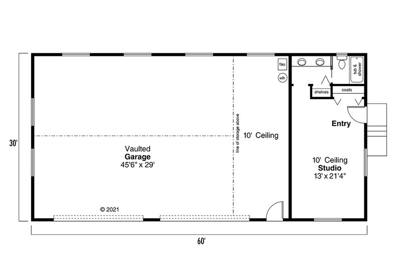 Home Plan - Floor Plan - Main Floor for Traditional House Plan #124-630, 1 bath