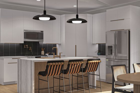 Interior - Kitchen for Modern House Plan #455-470 - 3 bed, 2.5 bath