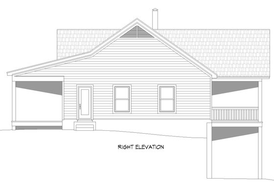Exterior - Other Elevation 1 for Country House Plan #932-576 - 2 bed, 2 bath