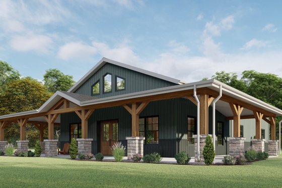 Exterior - Other Elevation 6 for Barndominium House Plan #1092-34 - 3 bed, 2.5 bath