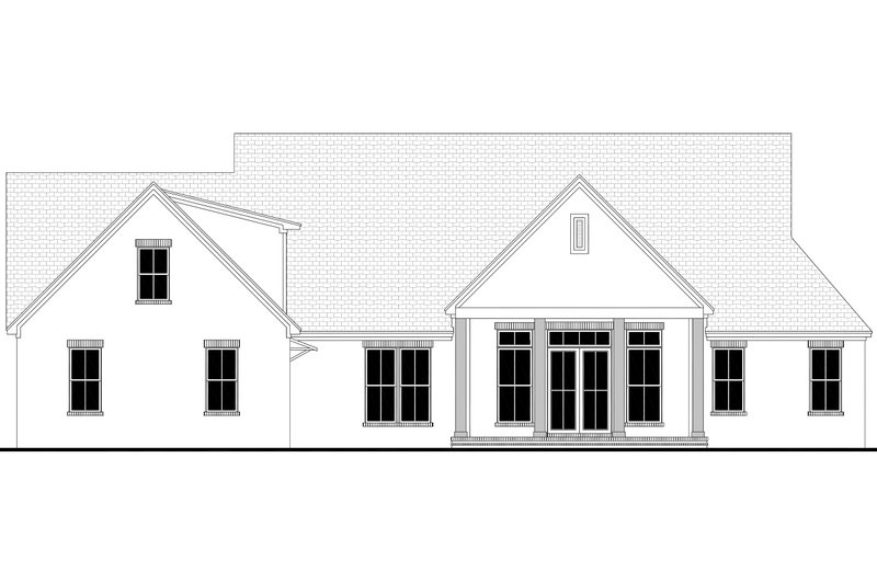 Home Plan - Exterior - Rear Elevation for Southern House Plan #430-354 - 3 bed, 3.5 bath