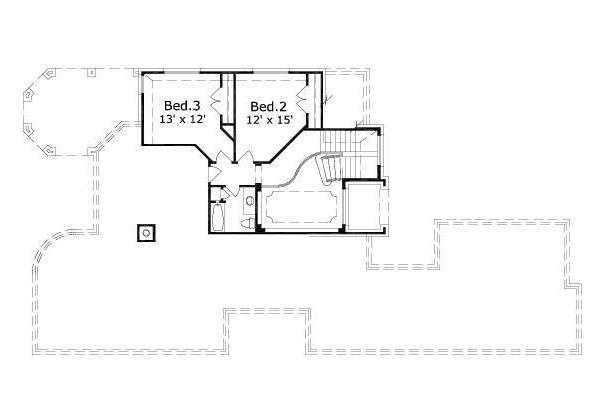 European Floor Plan - Upper Floor Plan #411-573
