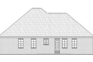 Exterior - Rear Elevation for Country House Plan #21-233 - 3 bed, 2 bath