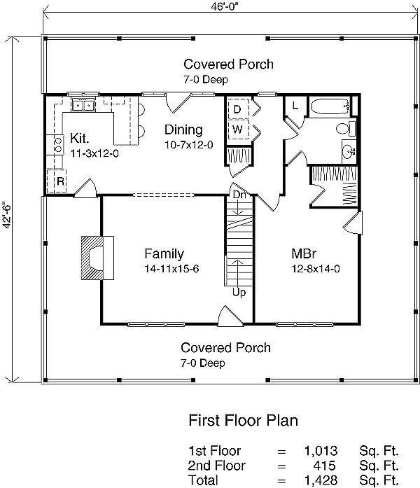 Country Floor Plan - Main Floor Plan #22-221