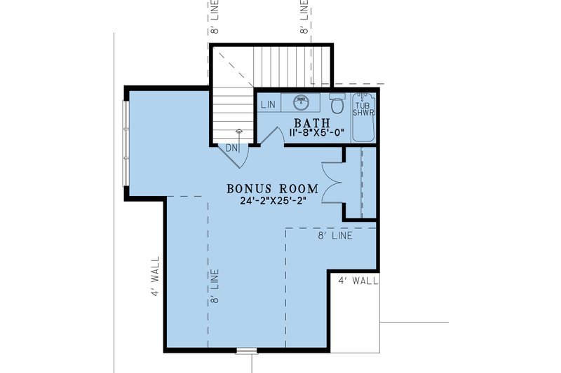 House Design - Floor Plan - Upper Floor for Farmhouse House Plan #923-408 - 3 bed, 3.5 bath