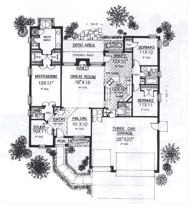 Traditional Floor Plan - Main Floor Plan #310-911