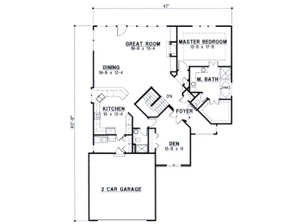 Traditional Floor Plan - Main Floor Plan #67-527