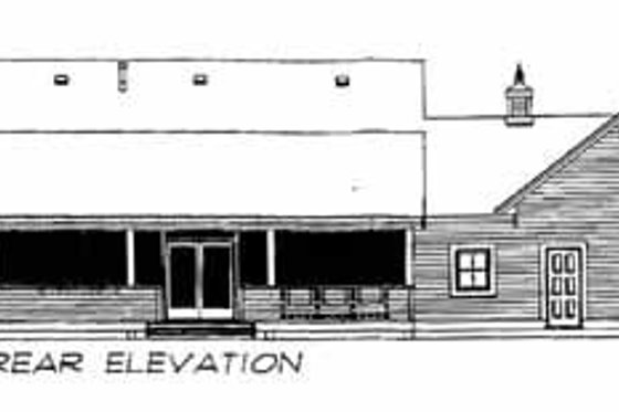 Exterior - Rear Elevation for Country House Plan #47-423 - 3 bed, 2 bath