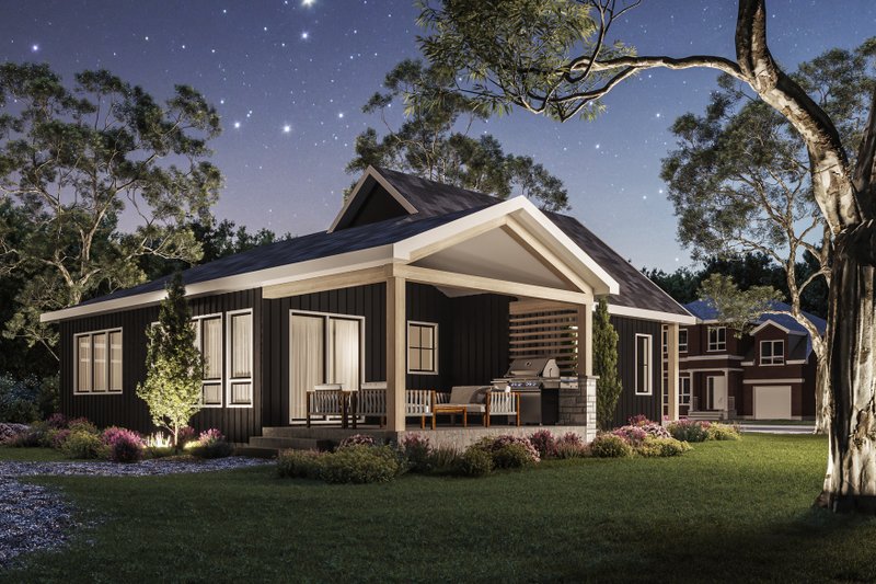 House Blueprint - Exterior - Rear Elevation for Farmhouse House Plan #23-2758 - 3 bed, 2 bath